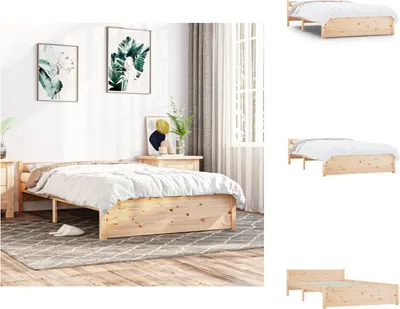 Produktbild von vidaXL Massivholzbett 120x200 cm -  Betten & Bettgestelle