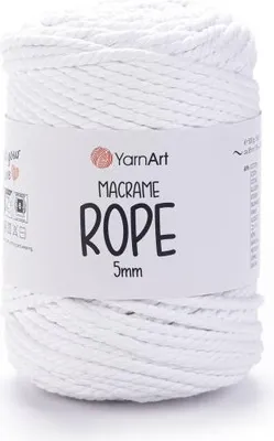 Produktbild von Yarn Art Macrame Rope 5 mm 85 m 751 White Schnur