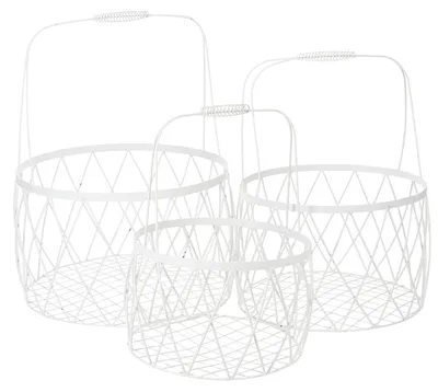 Produktbild von Drahtkorb Vintage Design Aufbewahrung Gitterkorb Metall Deko