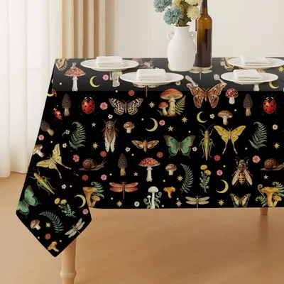 Zdjęcie produktu dla Ścierełka na stół "Motyle i ćmiel", 213 x 152 cm, wodoodporna, poliester