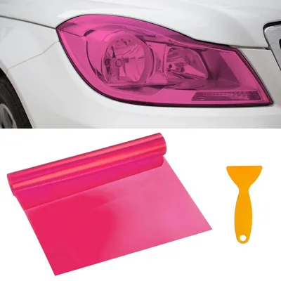 Obrázek produktu pro Tónovací fólie na světlomety a mlhovky, rozměr 30x120 cm, růžová barva, voděodolná, s UV ochranou, samolepicí
