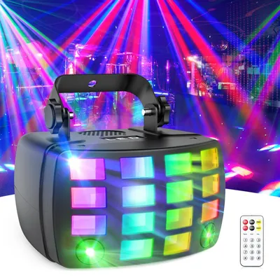 Productafbeelding van LED podiumverlichting, DMX512 2 in 1 RGB discolicht met afstandsbediening
