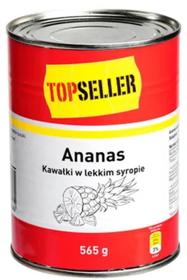 Obrázek produktu pro Tops Ananas v kouscích v sirupu 565 g