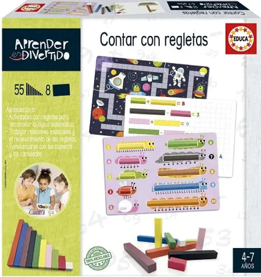 Produktbild von Educa Zählen Mit Rechenstäbchen Lernspiel Mehrfarbig  Mehrfarbig One Size