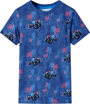 Produktbild von Kinder-T-Shirt Dunkelblau Melange 104