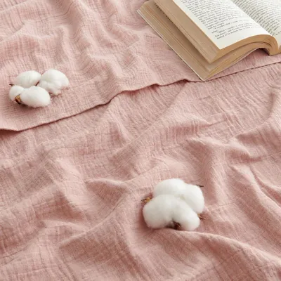 Produktbild von Musselin-Decke zum Einkuscheln - 220x240 cm - Baumwolle - Rosa