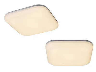 Produktbild von Globo Lighting Außenleuchte Kunststoff, Kunststoff, weiß, IP54, LxBxH: 330x330x56mm, inkl. LED 24W 230V, 3000lm Source, 1900lm Output, 3000K