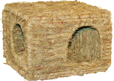 Produktbild von Kerbl Grashaus XL (für Kaninchen/Nagetiere, natürlich getrocknetes Gras, für den Verzehr geeignet, frei von Draht-/Kunststoffteilen, 37x30x28 cm) 82789, 1 Stück (1er Pack)