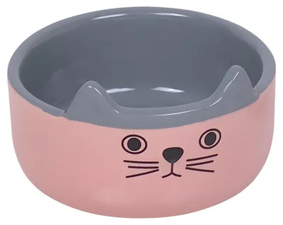 Image de Nobby Katzen Keramik Napf "Cat Face" rose Ø 13,0 x 4,0 cm, 0,16 l
