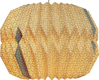 Produktbild von Origami Design Papier Lampenschirm - Modell Messina, Gelb, 24*39*39 cm, Asiatische Lampenschirme aus Papier & Stoff