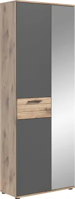 Produktbild von Mason Kleiderschrank 2 Türen Eiche Nachbildung, Spiegel.
