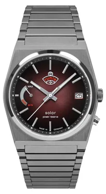 Immagine prodotto di Ruhla 4640M5 Orologio da uomo Space Control Solar Rosso scuro