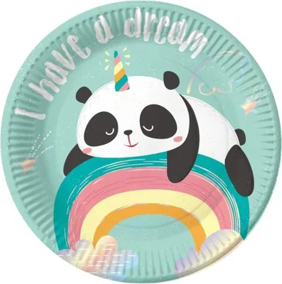 Produktbild von Panda Party 6 kleine Teller Pandabär