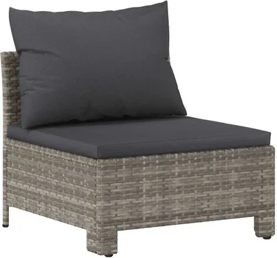 Obrázek produktu pro vidaXL Zahradní centrum Pohovka s polštářem Grey Poly Rattan