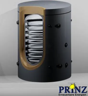 Produktbild von Hygienespeicher 600 Liter mit 1 Wärmetauscher und Isolierung Typ PHS 600 kurz