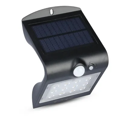 Produktbild von V-TAC 8277 Solar-Wandleuchte 'V-TAC 767-2' mit PIR-Sensor, robust, einfach zu installieren, IP65, 1,5W, 220 Lumen