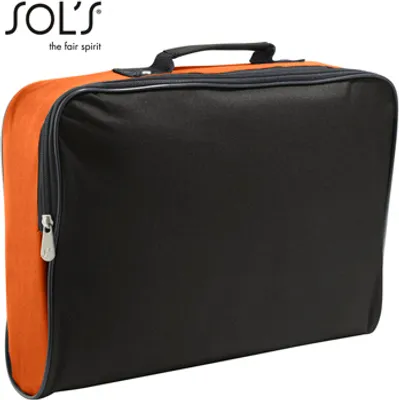 Produktbild von SOLs Bags 71100 | College Dokumentenmappe/tasche | 39 x 30 x 9 cm - Farbe: Black/Orange - Größe: 39 x 30 x 9 cm