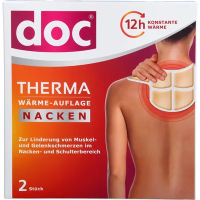 Image de Doc Therma Cataplasme chauffant pour la nuque pour soulager les douleurs musculaires et articulaires, 2 pcs. coussins chauffants