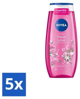 Produktbild von 5 x Nivea Douchegel Floral Love - 250 ml - Vorteilspackung - 5 Stücke