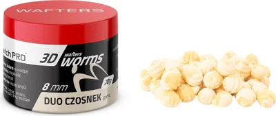 Zdjęcie produktu dla Przynęta Kulki Wafters Matchpro 3D Worms Wafters Duo Garlic 8Mm 20G