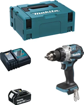 Produktbild von Schlagbohrschrauber MAKITA DHP489RFJ1 (1 x 3,0 Ah + DC18RC + MAKPAC 2)