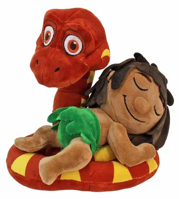 Image de Mowgli et le serpent Kaa en peluche - environ 25 cm