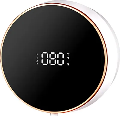 Immagine prodotto di Dispenser automatico di sapone schiumoso per le mani, montaggio a parete senza contatto, senza foratura, 260 ml, schiuma multifunzionale ricaricabile con display LCD, 3 livelli regolabili, per bagno, cucina, lavanderia