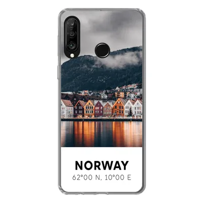 Produktbild von MuchoWow® Handyhülle Schutzhülle Hülle für Huawei P30 Lite Norwegen - Skandinavien - Bergen - Winter Silikon Softcase Handy Hülle - Handyhülle