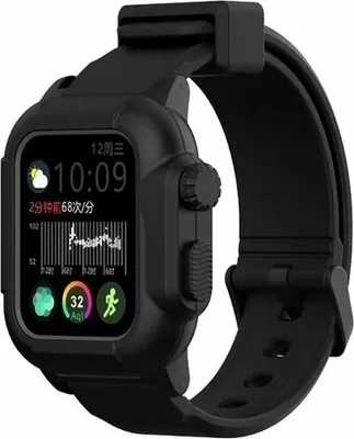 Image de Étui imperméable pour Apple Watch Band 4 kapely iWatch Brakelet en silikón 44mm 40mm Brakelet Smart Accessoires noir_40MM