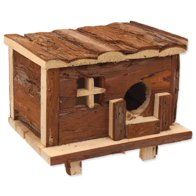 Obrázek produktu pro Domek SMALL ANIMALS srub dřevěný s kůrou 18 x 13 x 13,5 cm 1 ks