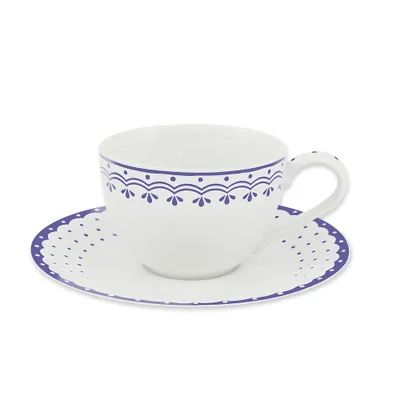 Obrázok produktu pre Šálka s podšálkou, 0,20 l, HyggeLine, modrá, Leander, český porcelán Bez monogramu.