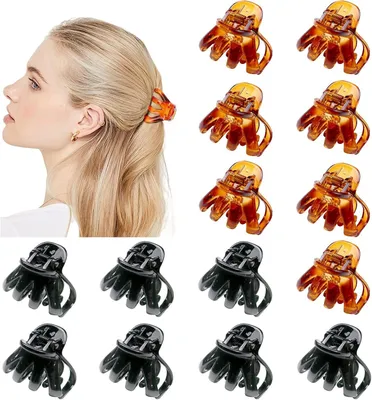 Imagen del producto de Juego de horquillas para el cabello, 14 unidades, 4 cm, antideslizantes, para peinar
