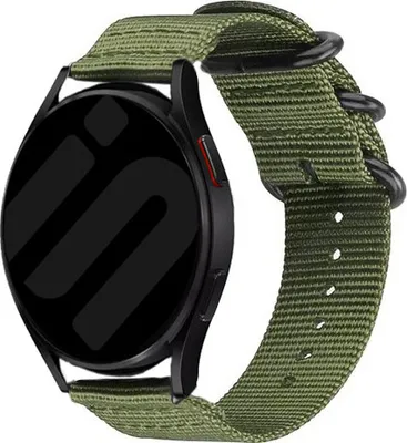 Produktbild von Strap-it Samsung Galaxy Watch 6 Classic 47mm Nylon Schnallenarmband (Grün)