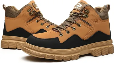 Produktbild von Arbeitsschuhe, Sicherheitsschuhe, Stahlkappen, High-Top-Schuhe, rutschfeste und pannensichere leichte Sicherheitsstiefel sind bequem und atmungsaktiv. (37-48)
