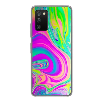 Produktbild von MuchoWow® Handyhülle Schutzhülle Hülle für Samsung Galaxy A03s Formen - Farbe - Kunst - Psychedelisch Silikon Softcase Handy Hülle - Schutz