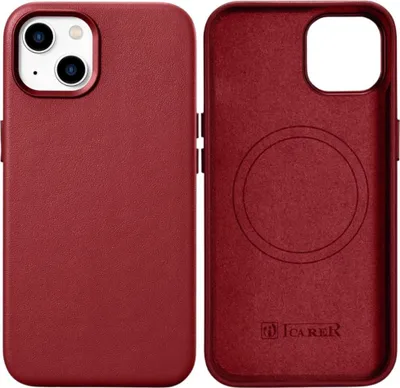 Immagine prodotto di Custodia Icarer Custodia in pelle per Iphone 14 Plus Rosso (compatibile con Magsafe)