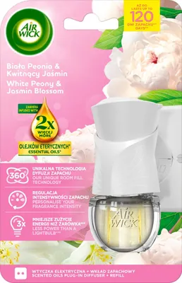 Produktbild von Air Wick Elektrisch Komplett-Set Weiße Pfingstrose & Blühender Jasmin