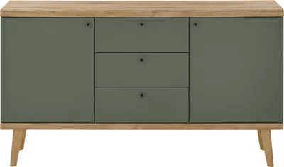 Produktbild von Sideboard "Juna" in Salbei und Eiche Kommode skandinavisch 160 x 83 cm