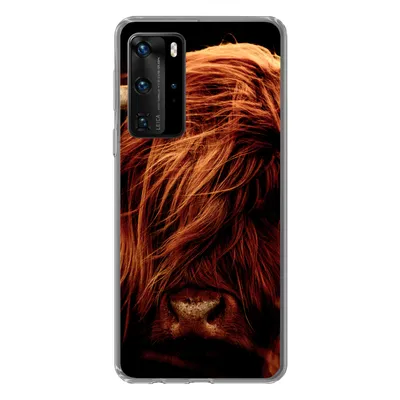 Produktbild von MuchoWow® Handyhülle Schutzhülle Hülle für Huawei P40 Pro Schottischer Highlander - Kuh - Hörner - Porträt - Tiere Silikon Softcase Handy Hülle - Schutz