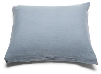 Produktbild von Kissenbezug 40x80 cm aus Leinen - Kopfkissenbezug aus 100% gewaschenem Leinen - Antiallergisch - Schiefer Blau