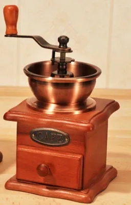 Produktbild von Kaffeemühle Handkaffeemühle Keramik Kegelmahlwerk Kaffee Mühle Holzgriff