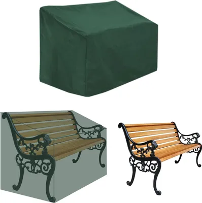 Image de Housse de protection pour banc de jardin - imperméable - résistante aux UV - 1 pièce - verte - polyester 210D