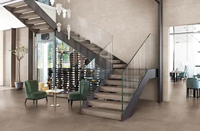 Productafbeelding van CASA39, porseleinen vloertegel met steeneffect, grijs, 60x120 cm, Ergon Stone Talk
