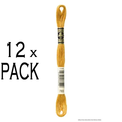 Produktbild von 12x DMC Stickgarn Mouline Special 117MC -783, 6-fädig, 8m, VPE