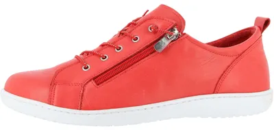 Produktbild von Andrea Conti Damen Sneaker aus Leder mit Reißverschluss und Wechselsohle 0341043, Größe:39 EU, Farbe:Rot
