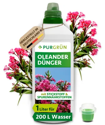 Produktbild von Purgrün Oleander Dünger | Flüssigdünger mit extra Kalium & Spurennährstoffen | 1L