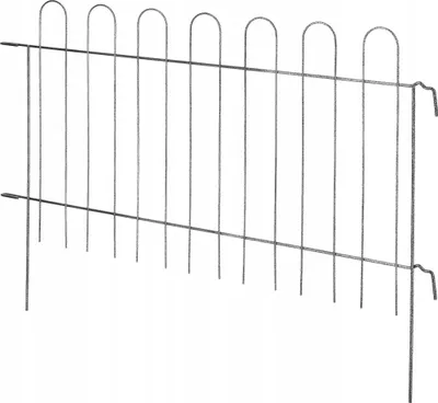 Obrázok produktu pre Záhradný plot - Kovový plotový panel - Palisádový dizajn - 99 x 70 cm - Čierny