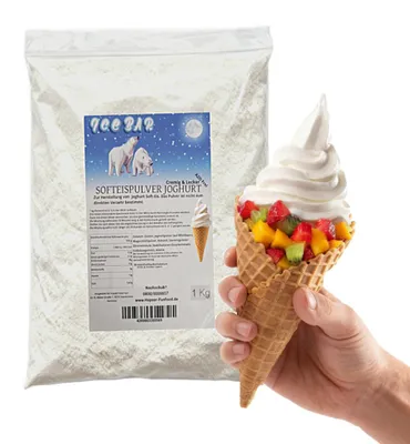 Immagine prodotto di IceBär polvere per gelato soft fragola 1 kg per macchina per gelato soft & casa