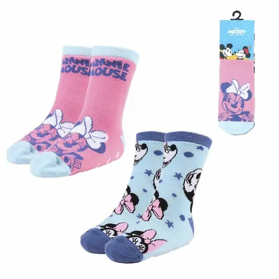 Image de Chaussettes antidérapantes Minnie Mouse 2 pièces Multicolores - 31-34