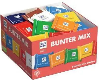 Produktbild von Ritter Sport Bunter Mix Minis Box 84er (1400g)
